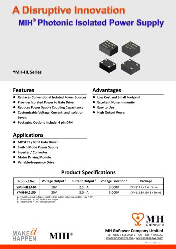 MIH Photonic Isolated Power Supply