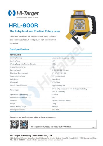 Hi-Target/Rotary Laser/ HRL-800R