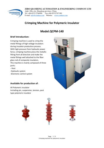 Insulator crimping machine Model.140