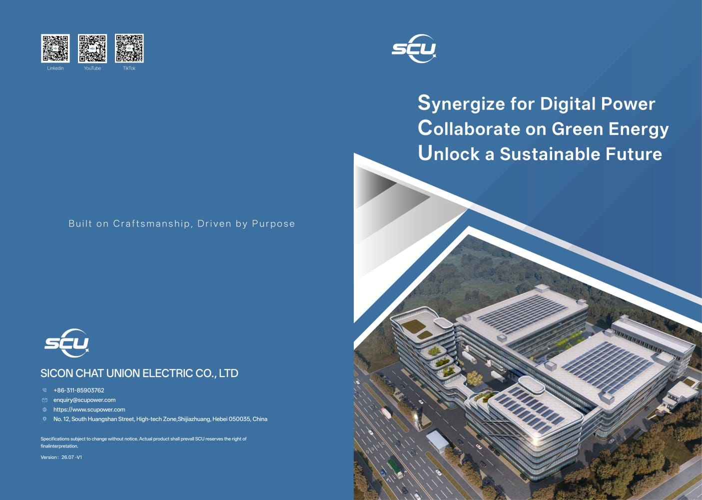 SCU Brochure - Sicon Chat Union Electric Co., Ltd