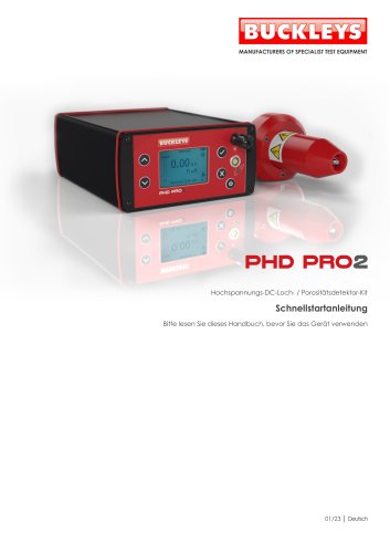 Quick start guide: PHD Pro2