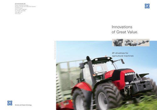 ZF drivelines for agricultural machines