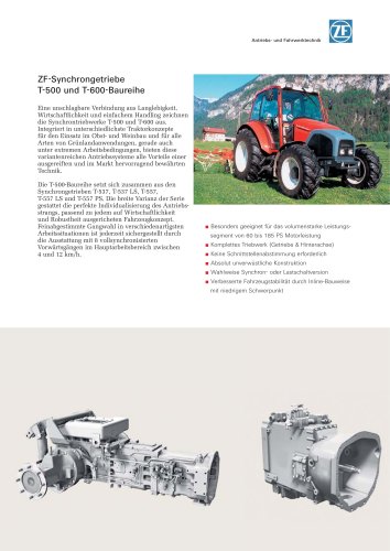 ZF-Synchrongetriebe T-500 und T-600-Baureihe