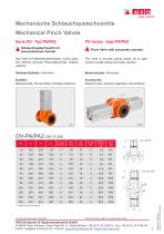 Mechanische Schlauchquetschventile Serie OV - 4