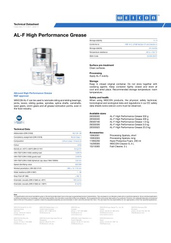 AL-F High Performance Grease TDS