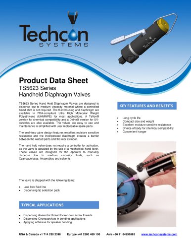 TS5623 Series Handheld Diaphragm Valves