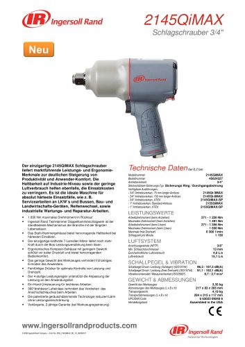 2145QiMAX 3/4" Drive Product Data Sheet