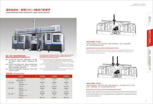 whole machine automation : precise CNC + gantry robot in three axis