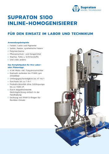 SUPRATON S100 INLINE-HOMOGENISIERER