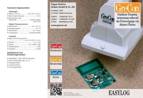 EASYLOG - Drahtlose Temperaturmessung während des Pressvorgangs von dünnen Platten