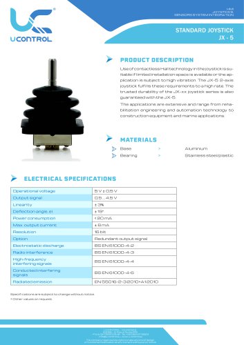 STANDARD JOYSTICK JX - 5