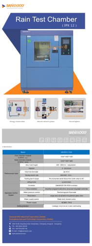 RAIN TEST CHAMBER / WATER SPRAY / WITH WINDOW / STAINLESS STEEL SM-IPX12