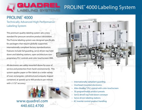 ProLine Non-Stop Zero Downtime Inline Labeling System