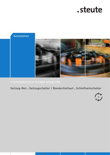 Seilzug-Notschalter / Seilzugschalter / Bandschieflaufschalter / Schlaffseilschalter