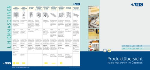 Produktübersict Maschinen