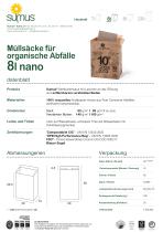 Müllsäcke für organische Abfälle 8l nano