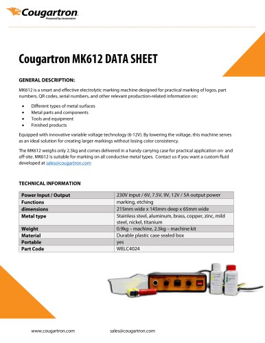 MK612 Metal Marking Machine