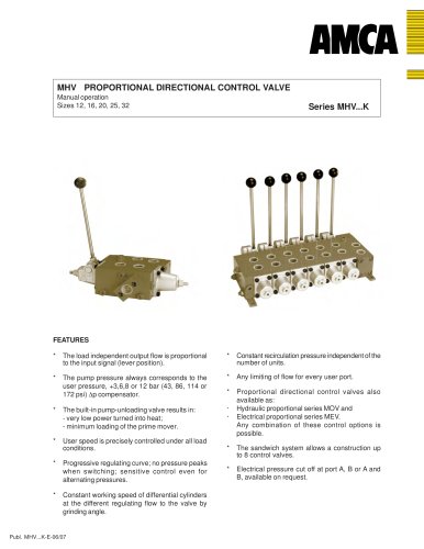 MHV - Manual operation