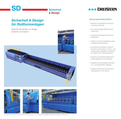 Dreistern Sicherheit & Design für Rollformanlagen - SD