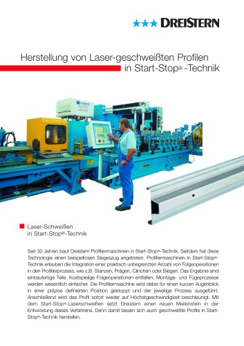 Herstellung von Laser-geschweißten Profilen in Start-Stop® -Technik