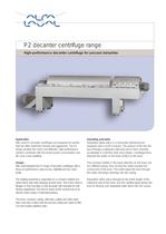 P2 - High performance decanter centrifuge for process industries