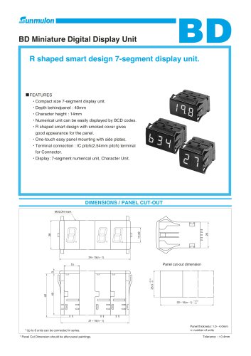 BD Miniature Digital Display Unit