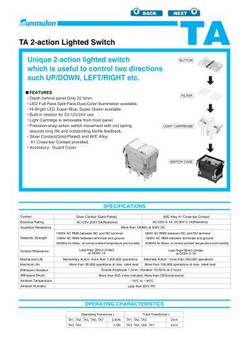 TA 2-action Lighted Switch