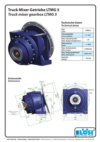 Truck mixer gearbox LTMG 5