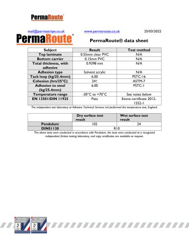 PermaRoute Data Sheet