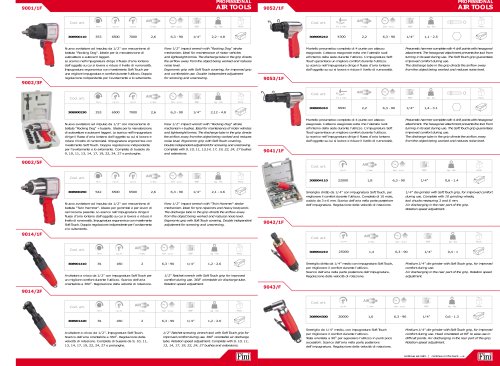 Professional air tools catalogue