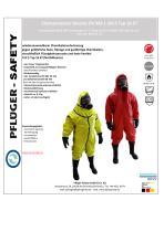 Chemprotector Divetex EN 943-1, Datenblatt
