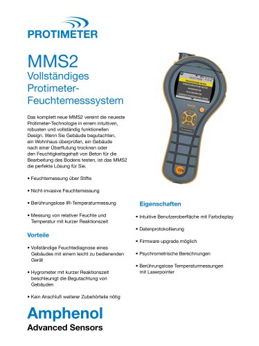 MMS2 Complété Protimeter Moisture Measurement System