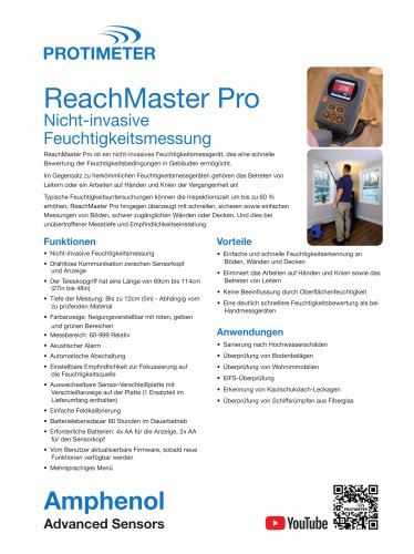 ReachMaster Pro Nicht-invasive Feuchtigkeitsmessung