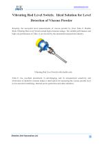 Vibrating Rod Level Switch：Ideal Solution for Level Detection of Viscous Powder