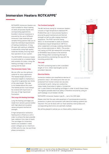 Immersion Heaters ROTKAPPE&reg;