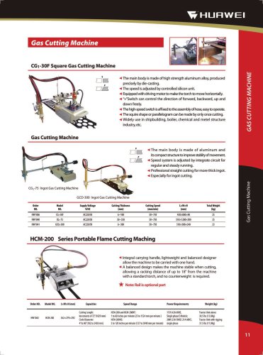 CG1-75 Track guide straight oxy-fuel gas cutting machine for thick plate heavy board cut