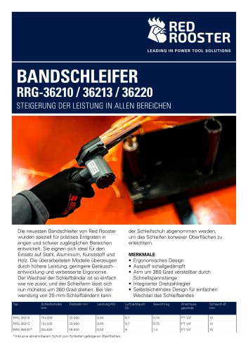 Bandschleifer RRG-36210 / 36213 / 36220