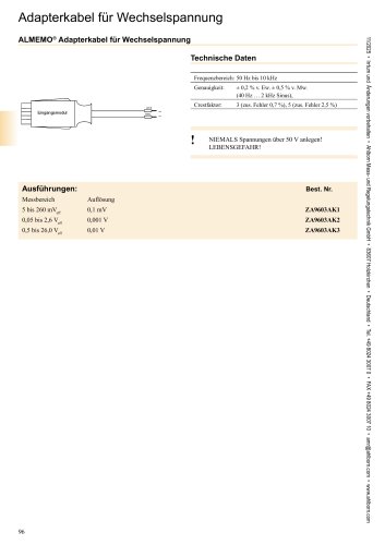 ALMEMO&reg; Stecker f&uuml;r AC 