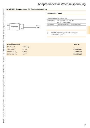 ALMEMO&reg; Stecker f&uuml;r AC