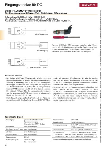 ALMEMO&reg; Stecker f&uuml;r DC