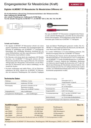 ALMEMO&reg; Stecker f&uuml;r Messbr&uuml;cke