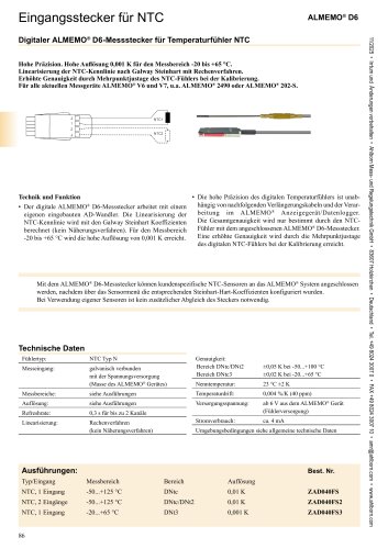 ALMEMO&reg; Stecker f&uuml;r NTC