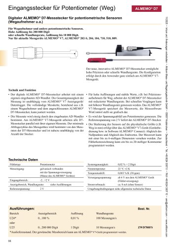 ALMEMO&reg; Stecker f&uuml;r Potentiometergeber