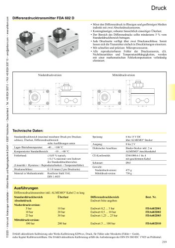 Differenzdrucktransmitter 