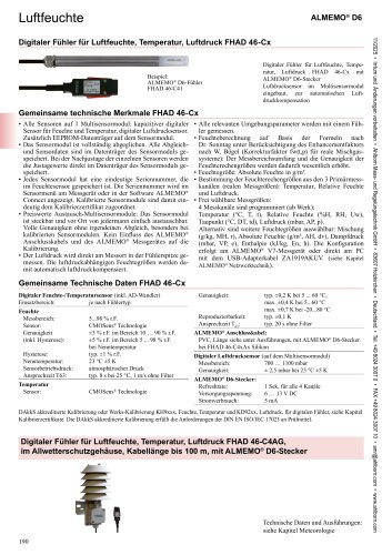 Digitaler F&uuml;hler f&uuml;r Luftfeuchte FHAD46 