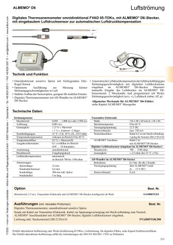 Digitales Thermoanemometer