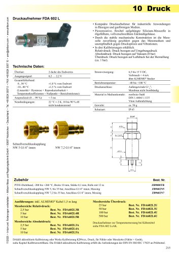 Drucksensor FDA602L 