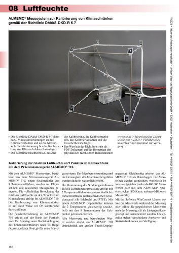 Kalibrierung von Klimaschr&auml;nken 