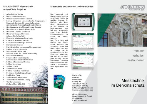 Messtechnik im Denkmalschutz