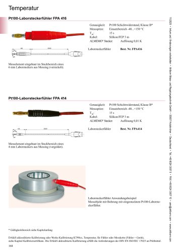 Pt100 Laborsteckerf&uuml;hler 